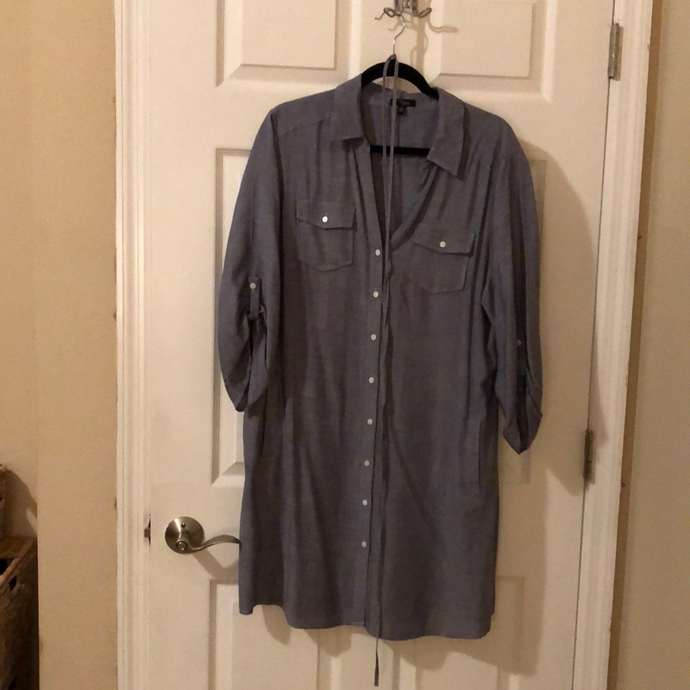 Cupio Denim Chambray Shirtdress XL